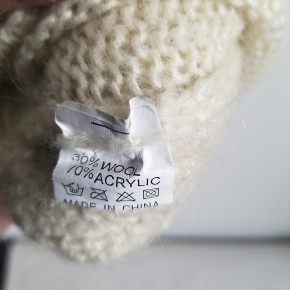 *SOLD* Stella McCartney sweater dress cable knit cream wool sz Medium - Picture 3 of 4